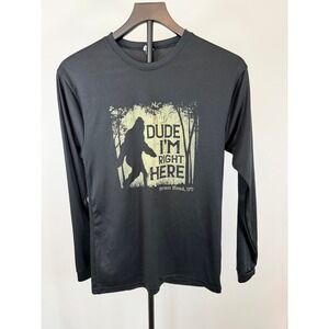 C2 Sport Bigfoot Dude I'm Right Here Brian Head UT Black Long Sleeve Shirt Small